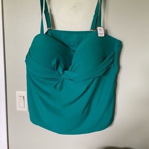 New Teal Tankini swim top women’s plus 3 x